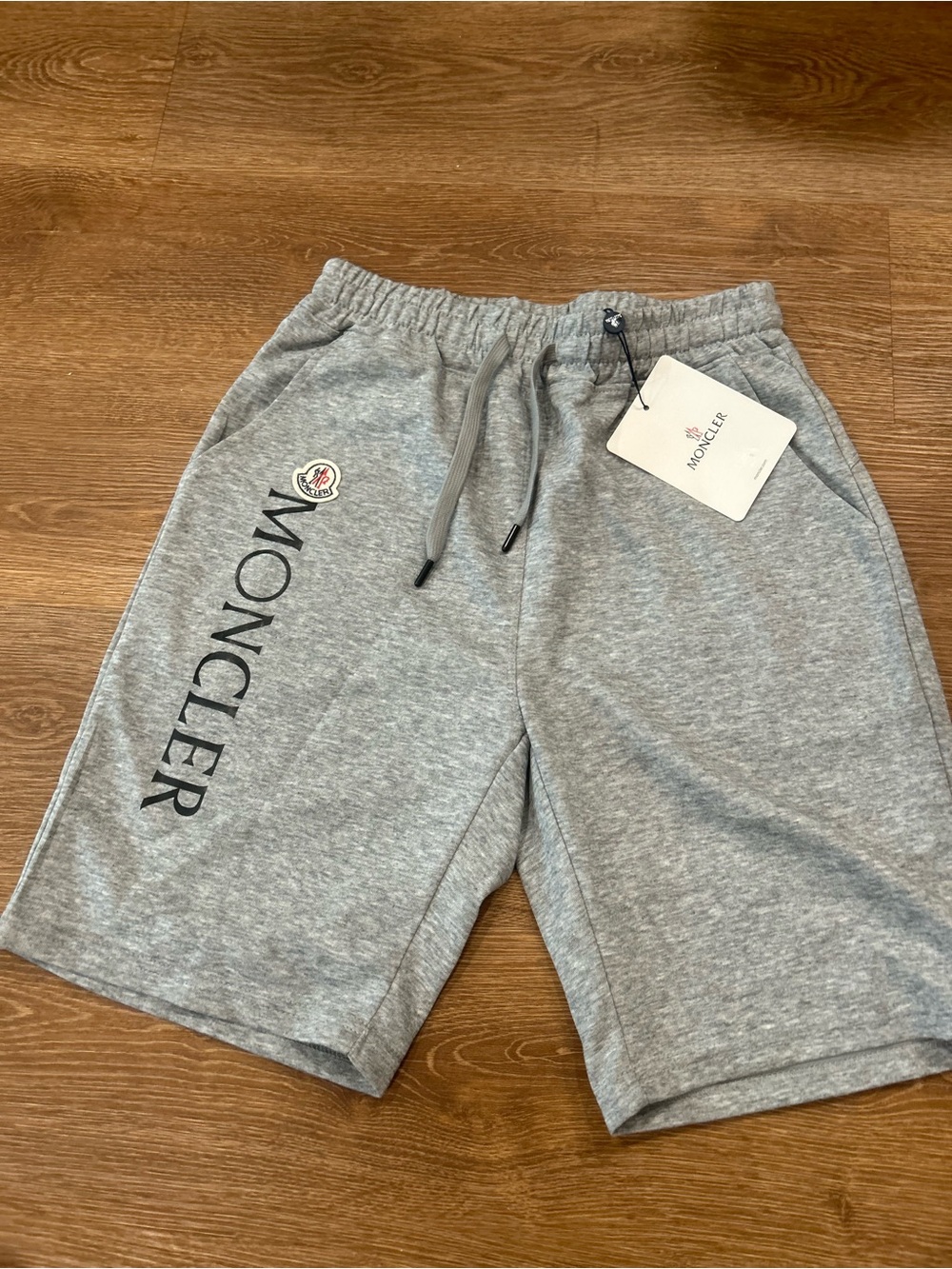 Moncler Grey Logo Cotton-Blend Athletic Shorts